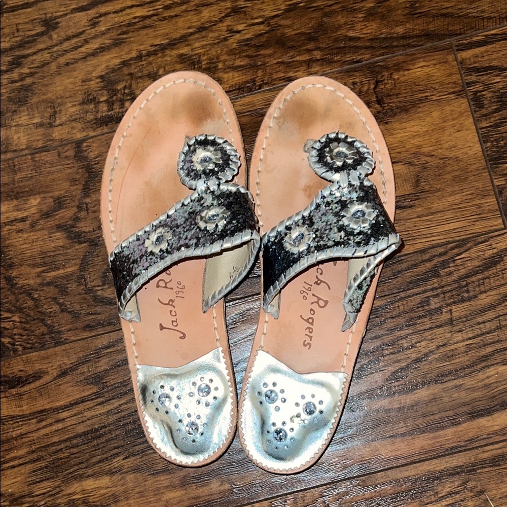 Jack Rogers - Silver Sparkle Sandals